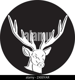 conception de symbole d'illustration vectorielle d'icône de cerf Illustration de Vecteur