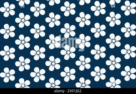 Motif floral transparent Illustration de Vecteur