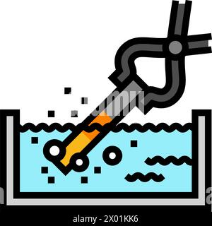 illustration vectorielle d'icône de couleur de forgeron de trempe Illustration de Vecteur