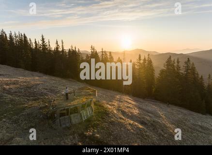 Montagnes de Făgăraș, comté de Argeș, Muntenia, Roumanie Banque D'Images