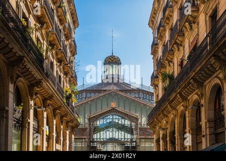 Der ehemalige Markt im Stadteil El Born. Der Markt beherbergt jetzt ein Museum, Barcelona, Spanien Barcelona Katalonien Spanien *** L'ancien marché Banque D'Images