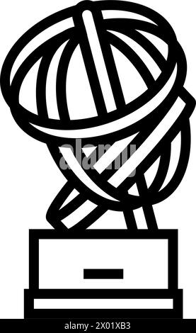 illustration vectorielle d'icône de ligne de forgeron d'artiste en métal Illustration de Vecteur