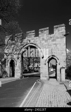 Vue de la porte Priory, Pottergate, Lincoln City, Lincolnshire, Angleterre, ROYAUME-UNI Banque D'Images