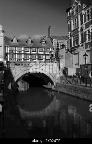 Le pont Old High, River Witham, Lincoln City, Lincolnshire, Angleterre Banque D'Images