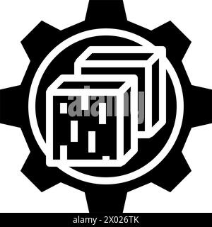 illustration vectorielle d'icône de glyphe vintage steampunk en laiton et cuivre Illustration de Vecteur