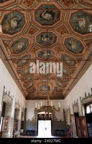 Salle des cygnes dans le Palais National de Sintra, Lisbonne Banque D'Images