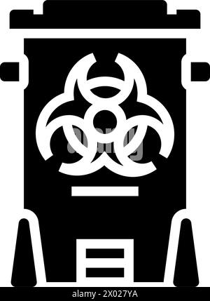 hazardous waste sorting glyph icon vector illustration Illustration de Vecteur