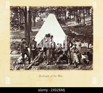 Photographie d'archives : Scouts et guides de l'armée du Potomac. Alexander Gardner ; 1862. Extrait de l'album 'Gardner's Photographic Sketch Book of the War, vol. 1' Banque D'Images