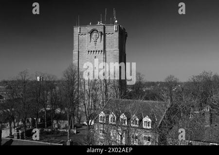 Le château d'eau Westgate classé grade II construit en 1911, ville de Lincoln, Lincolnshire, Angleterre Banque D'Images