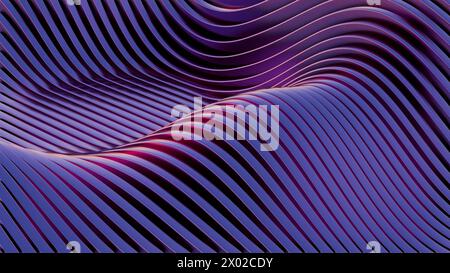 Vagues d'améthyste : une mer majestueuse d'élégance rayée Banque D'Images