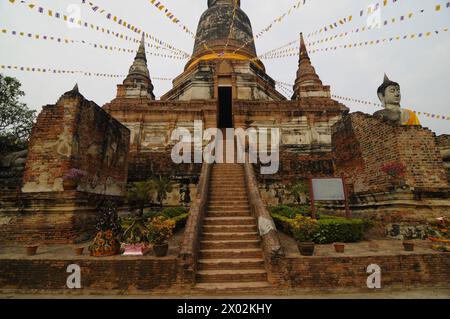 Wat Yai Chai Mongkhon, Ayutthaya, site du patrimoine mondial de l'UNESCO, Thaïlande, Asie du Sud-est, Asie Banque D'Images