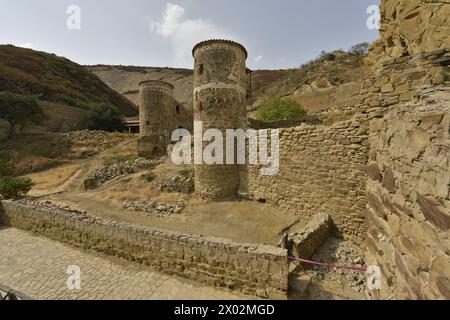 David Gareja, un complexe monastère orthodoxe géorgien taillé dans la roche situé dans la région de Kakheti, Géorgie, Asie centrale, Asie Banque D'Images