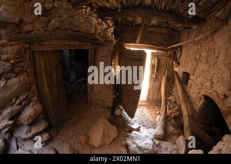 Le village abandonné d'Amassine, anti-Atlas, Maroc, Afrique du Nord, Afrique Banque D'Images