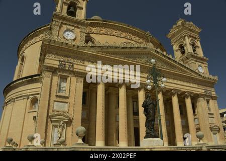 Mosta Rotunda Santa Marija Assunta, Mosta, Malte, Méditerranée, Europe Banque D'Images