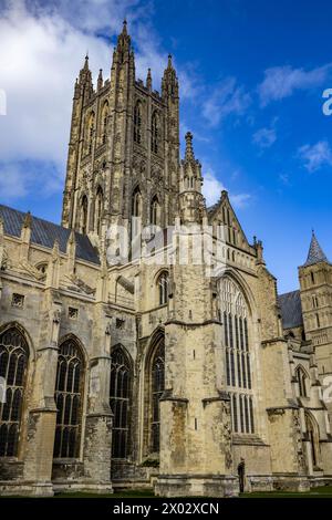 La Cathédrale de Canterbury, Site du patrimoine mondial de l'UNESCO, Canterbury, Kent, Angleterre, Royaume-Uni, Europe Banque D'Images