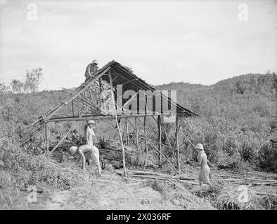 Au cours de l'opération Exode le 29 octobre 1945, 200 000 soldats et marins japonais furent transportés sous la garde navale britannique de Malaisie, des Andamans, de Nicobars et de Sumatra vers l'île de Rempang près de Singapour, où ils restèrent jusqu'à leur rapatriement. Banque D'Images