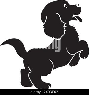 Illustration vectorielle d'icône de chien conception simple Illustration de Vecteur