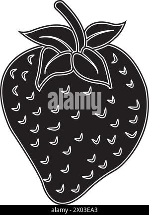 conception de symbole d'illustration vectorielle d'icône de fraise Illustration de Vecteur