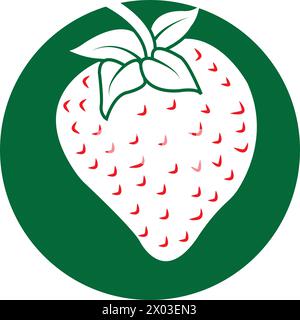 conception de symbole d'illustration vectorielle d'icône de fraise Illustration de Vecteur