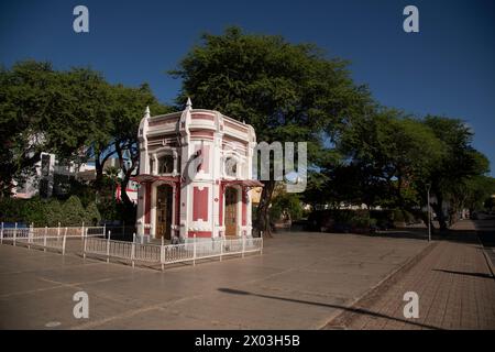 Le kiosque (1932) Praça Amílcar Cabral (alias Praça Nova) Square, Mindelo, Săo Vicente, Cap-Vert (République de Cabo Verde) Banque D'Images