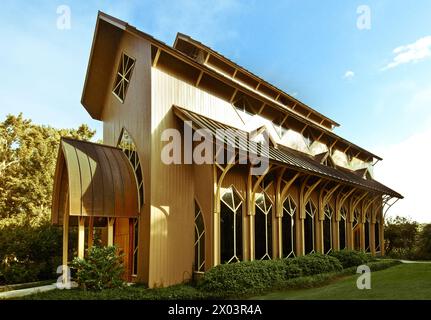 Baughman Center, une chapelle non confessionnelle et un élégant espace de contemplation sur le campus de l'Université de Floride à Gainesville, Floride, États-Unis Banque D'Images