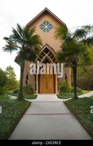 Baughman Center, une chapelle non confessionnelle et un élégant espace de contemplation sur le campus de l'Université de Floride à Gainesville, Floride, États-Unis Banque D'Images