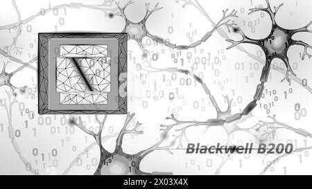 Blackwell New innovation Technology ai Chip Editorial Vector NVIDIA ai Conference GTC California - 19 mars 2024 Illustration de Vecteur