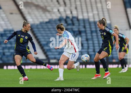 Glasgow, Royaume-Uni. 09th Apr, 2024. L'équipe féminine de football d'Écosse a affronté l'équipe féminine de Slovaquie à Hampden Park, Glasgow, Écosse, Royaume-Uni lors des qualifications européennes de l'UEFA. Crédit : Findlay/Alamy Live News Banque D'Images