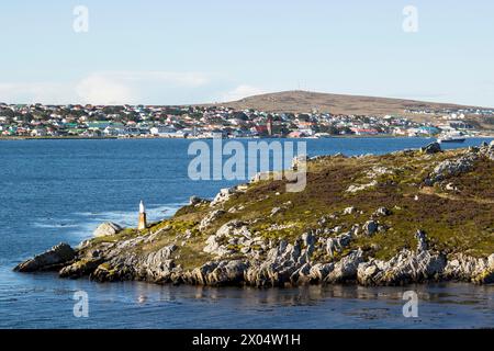 Canal de Port William dans Stanley, îles Falkland, samedi 2 décembre 2023. Photo : David Rowland / One-Image.com Banque D'Images