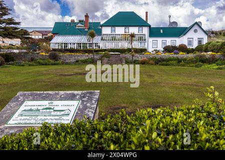 Government House, Ross Road, Stanley, Îles Falkland, samedi 02 décembre 2023. Photo : David Rowland / One-Image.com Banque D'Images