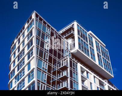 Visage Apartment block, Winchester Road, Swiss Cottage, Londres, NW3 Banque D'Images