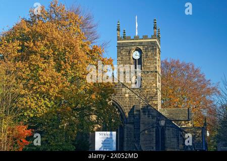 Royaume-Uni, West Yorkshire, Wakefield, Sandal Magna, St Helen's Church. Banque D'Images