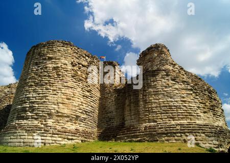 Royaume-Uni, West Yorkshire, Château de Pontefract. Banque D'Images