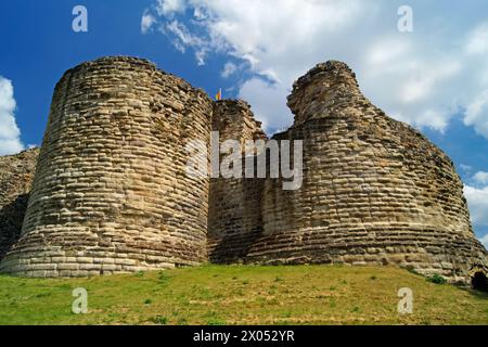 Royaume-Uni, West Yorkshire, Château de Pontefract. Banque D'Images