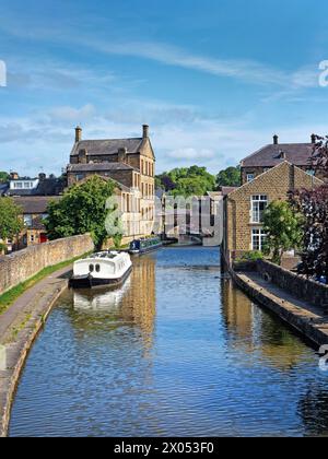 Royaume-Uni, North Yorkshire, Skipton, Leeds et Liverpool canal. Banque D'Images