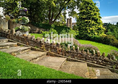 Royaume-Uni, North Yorkshire, Richmond, St Mary the Virgin Church de Frenchgate Steps. Banque D'Images