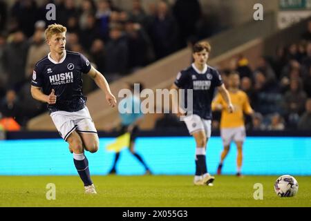 Londres, Royaume-Uni. 09th Apr, 2024. Zian Flemming de Millwall lors du Millwall FC v Leicester City FC SKY BET EFL Championship match à The Den, Londres, Angleterre, Royaume-Uni le 9 avril 2024 crédit : Every second Media/Alamy Live News Banque D'Images