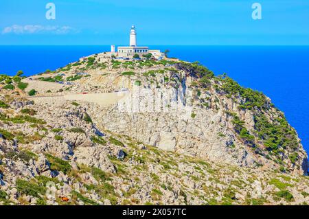 Phare de Formentor cape, Majorque, Îles Baléares, Espagne Banque D'Images