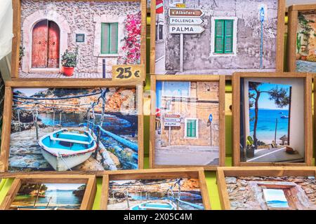 Stand De Marché Local, Alcudia, Majorque, Iles Baléares, Espagne, Banque D'Images