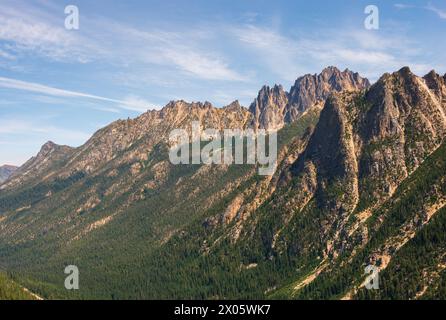 Washington Pass observation site, lieu pittoresque à Mazama, État de Washington, États-Unis Banque D'Images