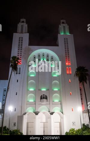 L'église du Sacré-coeur, ancienne imposante église catholique néo-gothique construite en 1930 et conçue par Paul Tournon, à Casablanca, le 3 octobre 2023. Casabla Banque D'Images