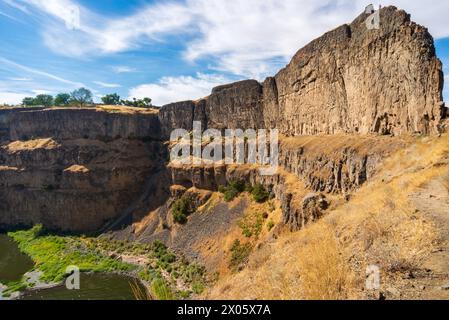 Vue sur le parc national de Palouse Falls, État de Washington, États-Unis Banque D'Images