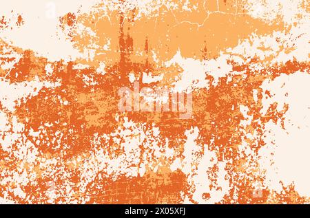 Texture grunge jaune orange vieilli comme fond abstrait. Illustration de Vecteur