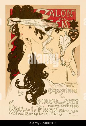 Alphonse Mucha (Tchèque, 1860-1939). Salon des cent, 1896 Banque D'Images