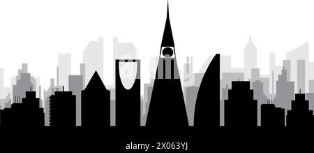 Panorama urbain de RIYAD, ARABIE SAOUDITE Illustration de Vecteur