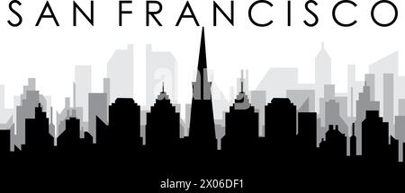 Panorama urbain de SAN FRANCISCO, ÉTATS-UNIS Illustration de Vecteur