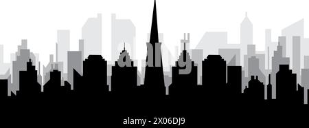 Panorama urbain de SAN FRANCISCO, ÉTATS-UNIS Illustration de Vecteur