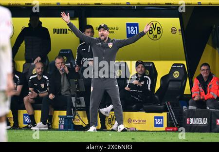 Bundesliga, signal Iduna Park Dortmund : Borussia Dortmund vs VfB Stuttgart ; Headcoach Sebastian Hoeneß (STG) Banque D'Images