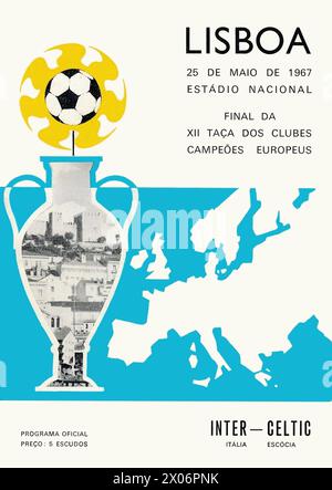 Programme final de la Coupe d'Europe 1967, Celtic v Inter Milan, Lions de Lisbonne, Celtic gagne Coupe d'Europe, Celtic European Champions, Celtic European Cup Winners Banque D'Images