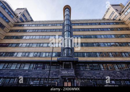 Ibex House Art Déco Streamline immeuble de bureaux de style moderne dans Haydon Street à partir de 1937. Ville de Londres Banque D'Images